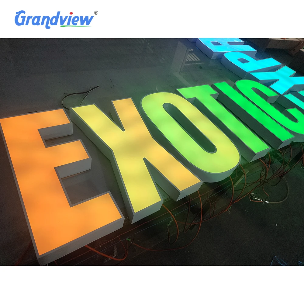 Large colorful 3D LED frontlit channel letter sign for VAP STORE shop front branding