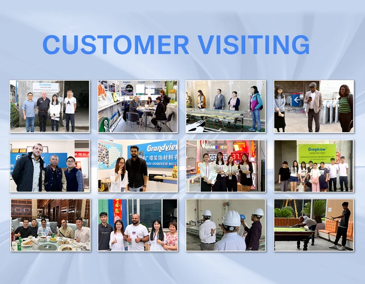 International customers visiting Grandview Frontlit LED Channel Letter Factory showroom and workshop