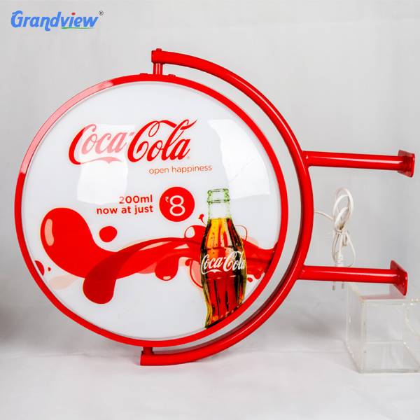 Custom round LED light box with vacuum formed acrylic panel for outdoor advertising