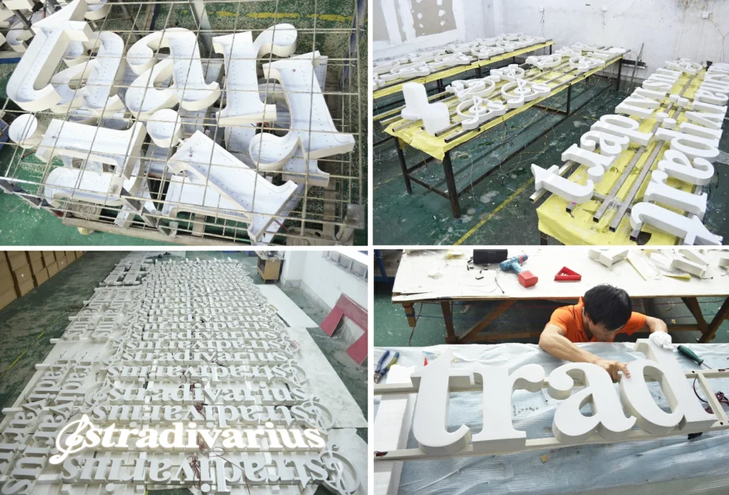 Mass production of high-precision illuminated letters with 4800K color temperature