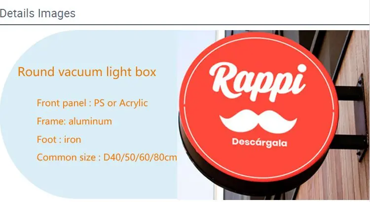 11 20 24 Custom Light Box Store Impermeabile Rotonda Luce Pubblicità Consiglio Segno Logo Segni per Negozio Bar Cafe tè Salone Decorazione Billboard Per Stampato Illuminato Segno