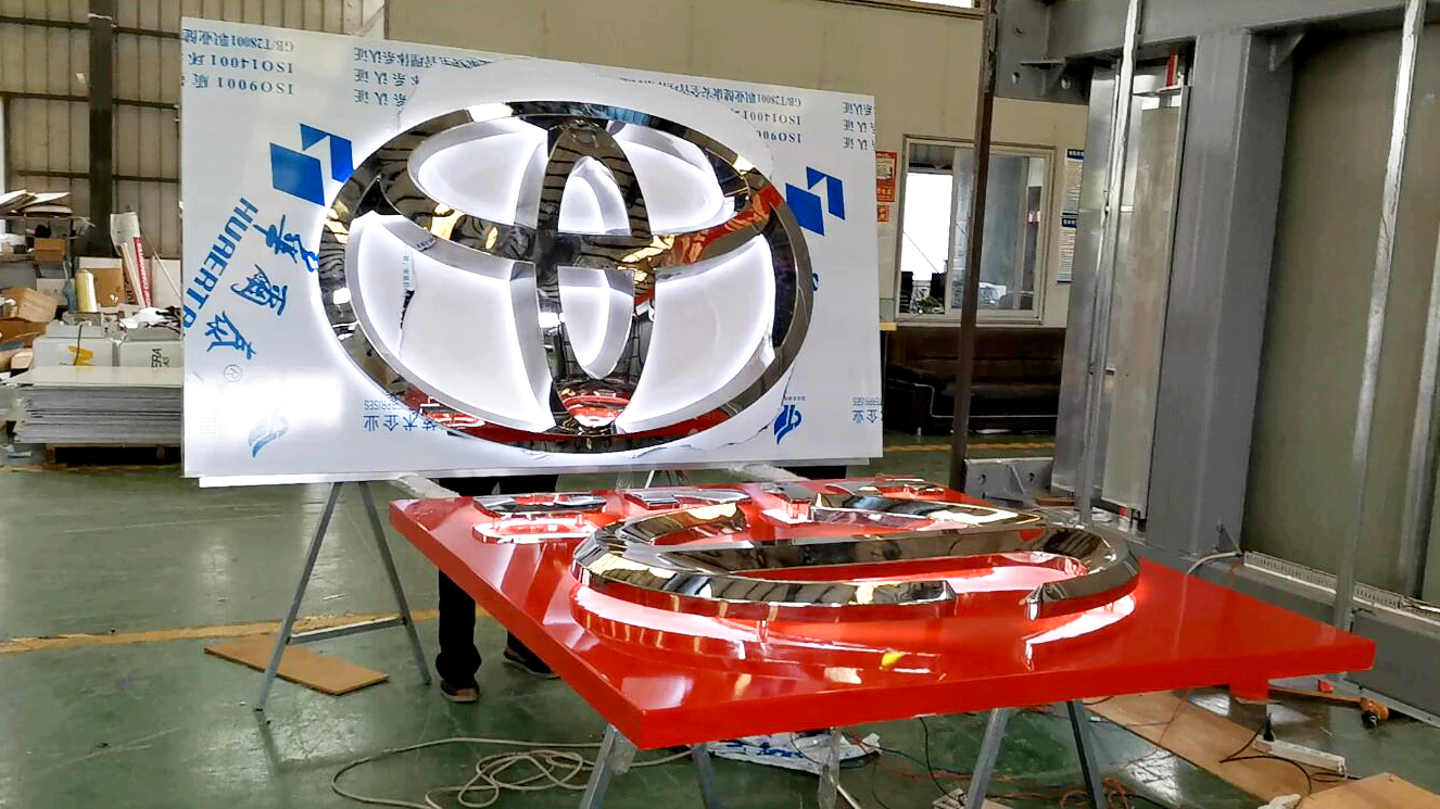 Heavy-duty galvanized steel structure frame for outdoor pylon signage