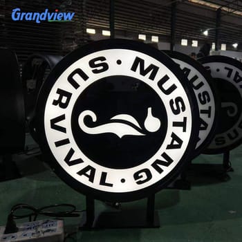 Custom round LED light box with vacuum formed acrylic panel for outdoor advertising