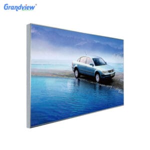 Large frameless fabric LED light box with textile graphic for indoor advertising