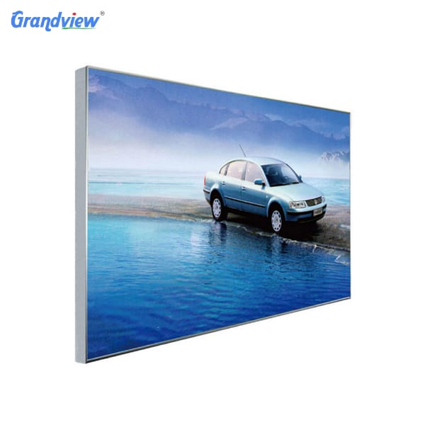 Large frameless fabric LED light box with textile graphic for indoor advertising