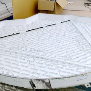 Premium raw materials used in custom signage factory production