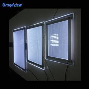Wall mounted crystal LED light box display for real estate window advertising