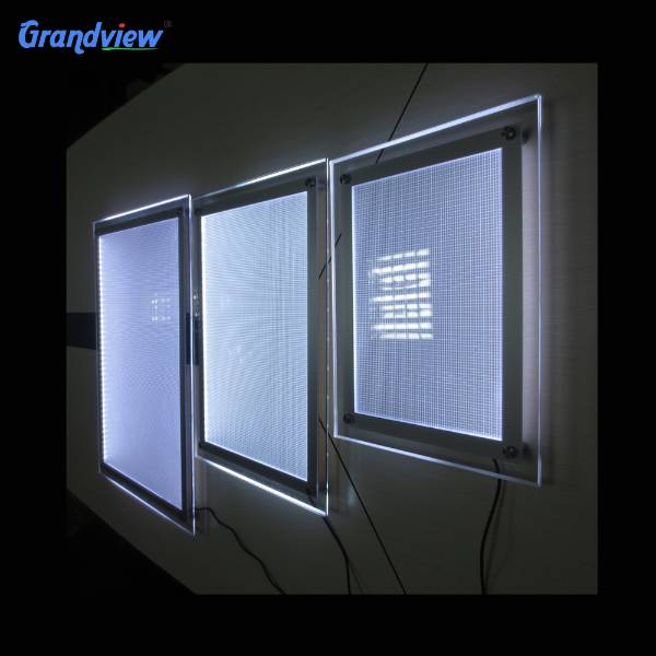 Wall mounted crystal LED light box display for real estate window advertising