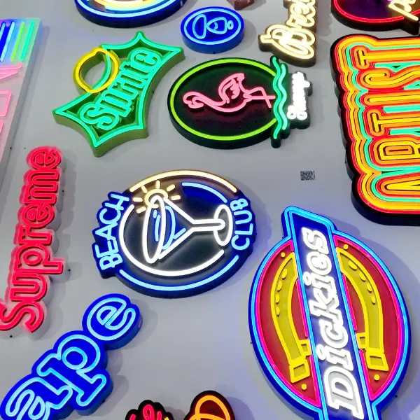 Indoor commercial signage manufacturing custom neon lights for branding