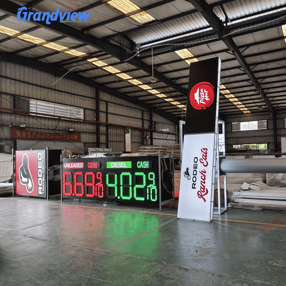 Custom Outdoor Pole Sign for Gas Stations & Retail | Heavy-Duty Monopole Structure - Image 3