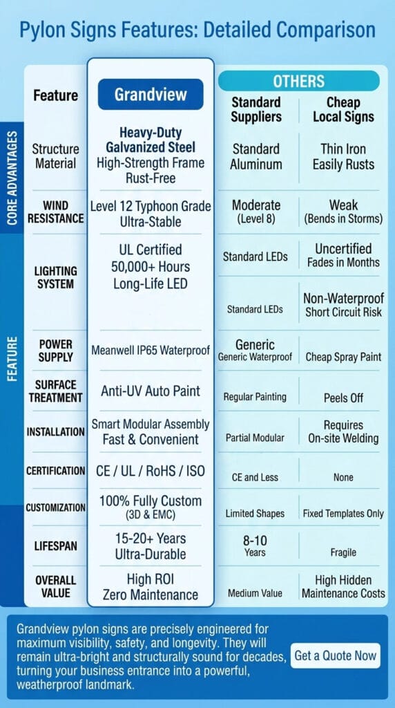 grandview detailed comparison