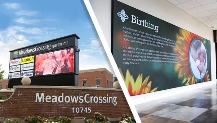 outdoor vs. indoor signage