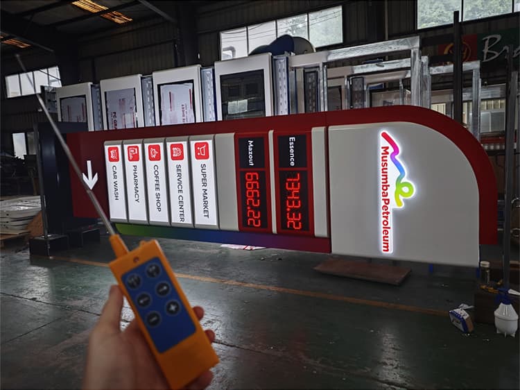LED gas price sign remote testing